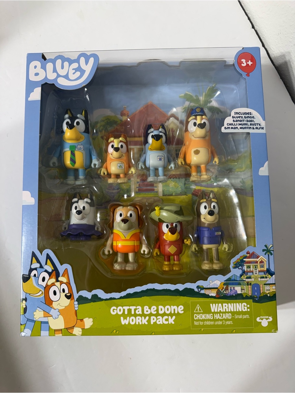 New! Bluey Gotta Be Done Work Pack Figures Rusty Alfie Muffin